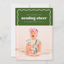 Sending Cheer Holiday Flat Photo Card