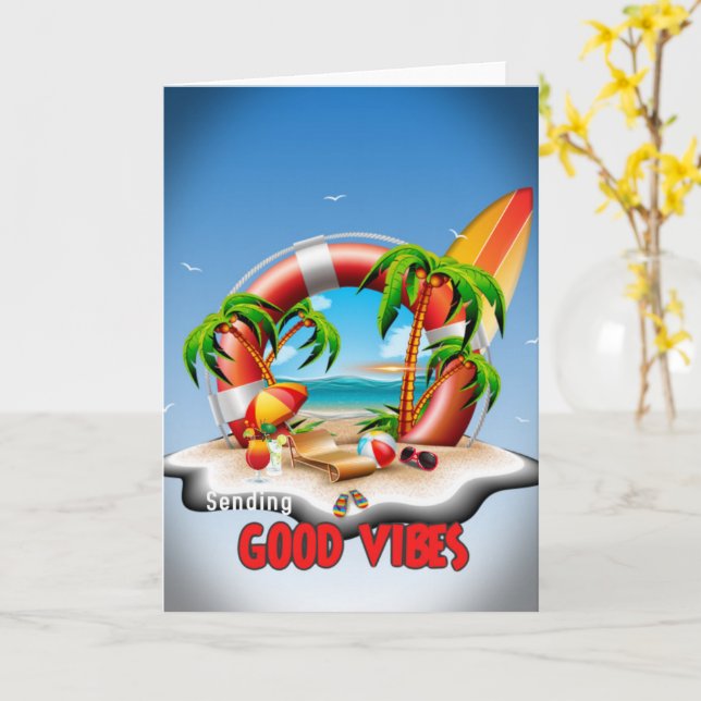 Sending good Vibes Card (Yellow Flower)