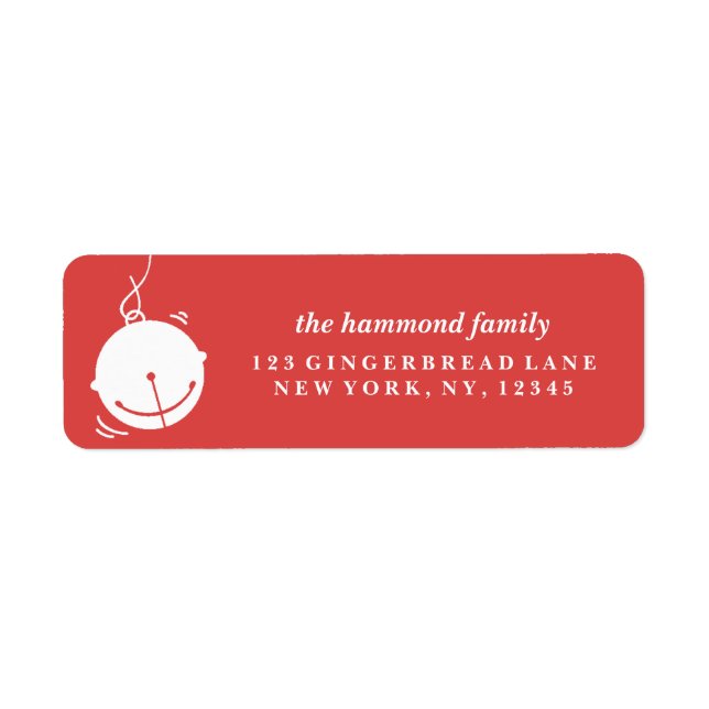 Sending Holiday Cheer Return Address Label (Front)