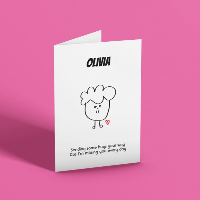 Sending Hugs Customisable Birthday Card (Creator Uploaded)