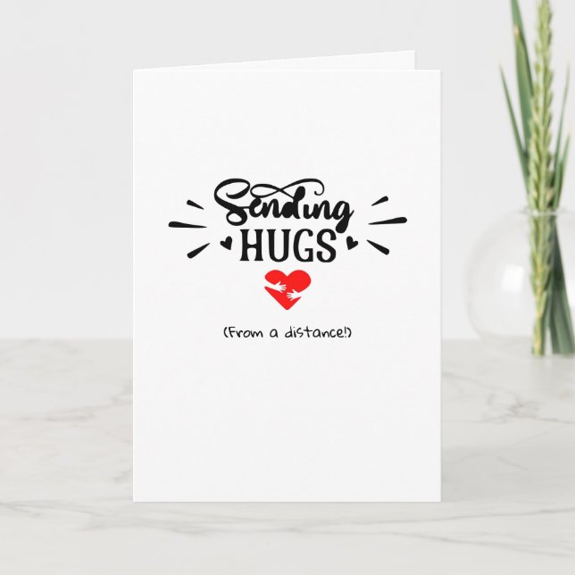 Sending Hugs - From a distance Card (Front)