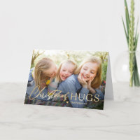Sending Hugs Modern Christmas Photo Card