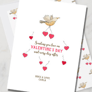 Sending Love Bird Valentine's Day Holiday Card