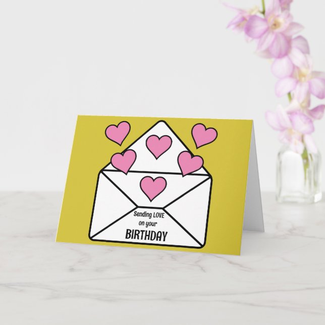 Sending Love Birthday  Card (Orchid)