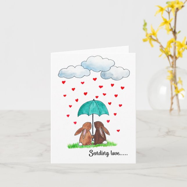 Sending Love Card (Yellow Flower)