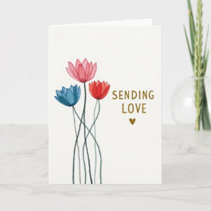 Sending Love Flowers Card