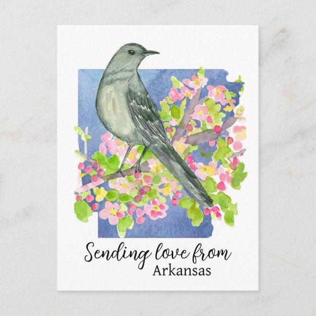 Sending Love From Arkansas Natural State Postcard (Front)
