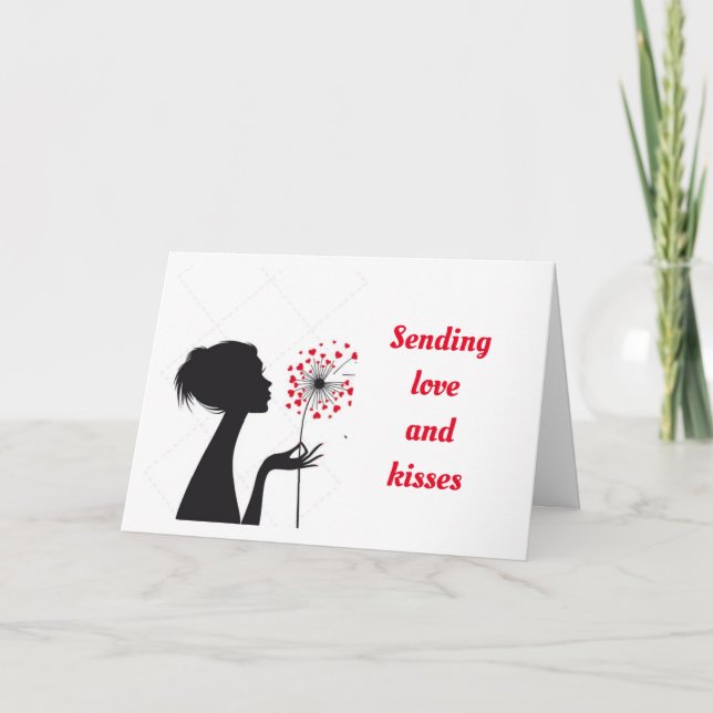 SENDING LOVE/KISSES TO HUSBAND ON BIRTHDAY CARD (Front)
