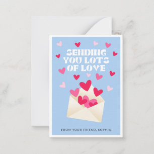 Sending Love Mail Hearts Envelope Valentine's Day Card
