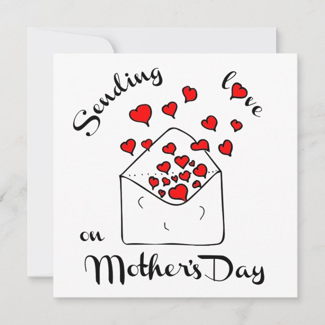 Sending Love on Mother's Day Flat Card (Front)