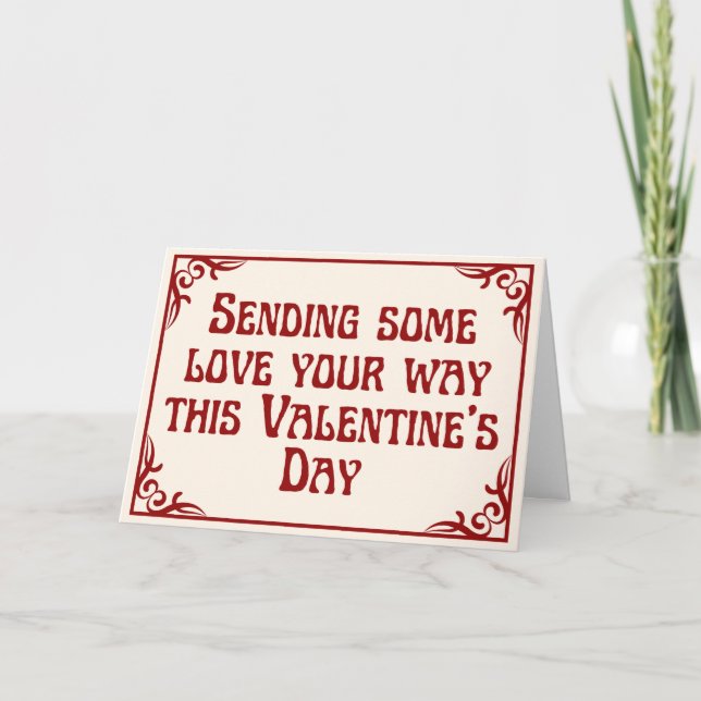 Sending Love Platonic Valentine Card (Front)
