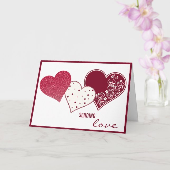 Sending Love, Valentine Card (Orchid)