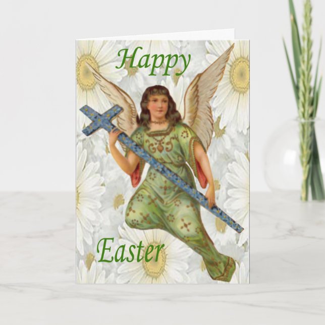 Sending Message Angel Easter Card (Front)