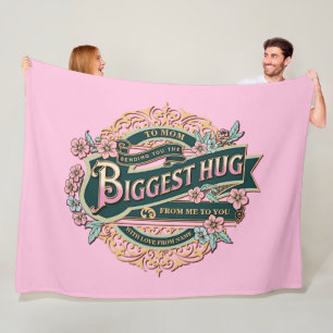Sending Mom the Biggest Hug from Me to You         Fleece Blanket