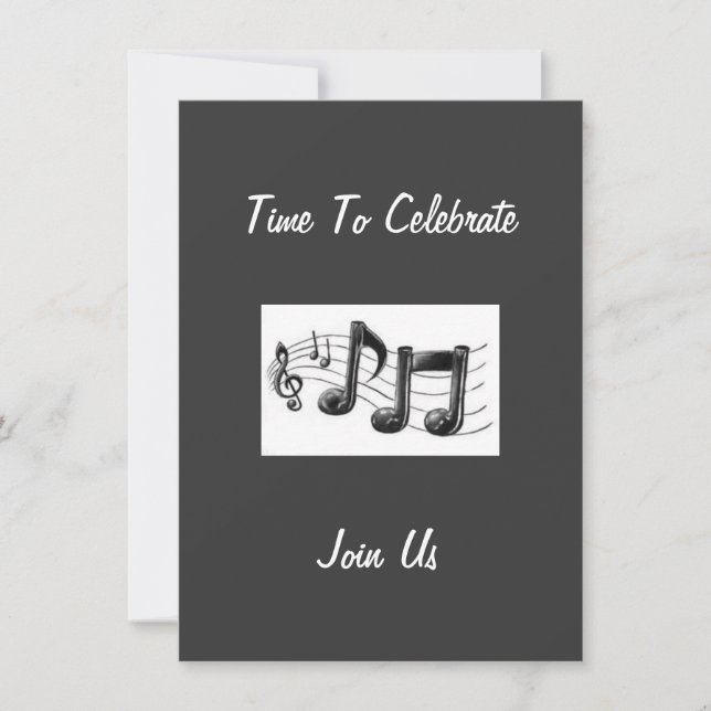 SENDING MUSICAL NOTES TO OUR GUESTS TO "CELEBRATE" INVITATION (Front)