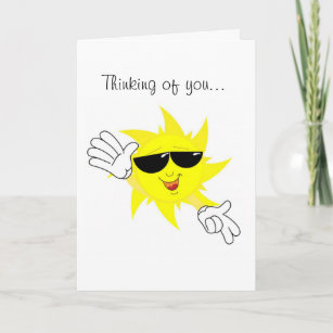 Smiling Sun Thinking of You Card