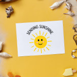 Sending Sunshine Folded Greeting Card<br><div class="desc">Send some sunshine with this cute sun card! Personalize the inside with your own thoughtful message!</div>