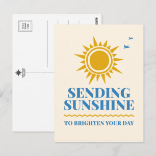 Sending Sunshine to Brighten Your Day Postcard