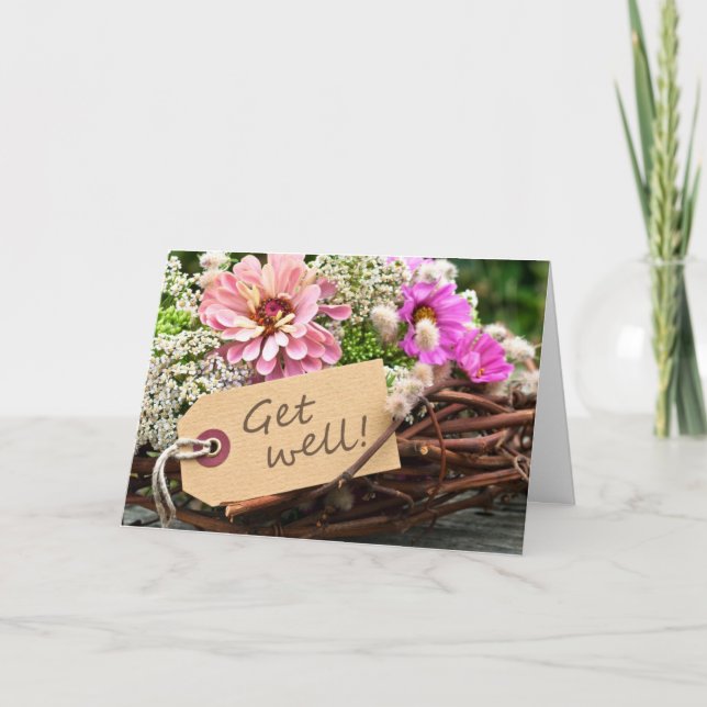 SENDING WISHES FOR YOU TO "GET WELL" SOON HOLIDAY CARD (Front)