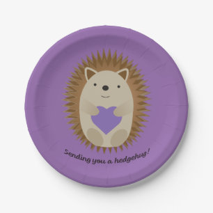 Sending You a Hedgehug Hedgehog Paper Plate