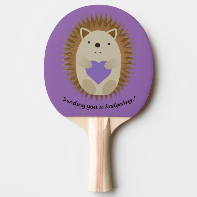 Sending You a Hedgehug Hedgehog Ping Pong Paddle (Front)