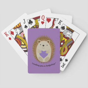 Sending You a Hedgehug Hedgehog Playing Cards
