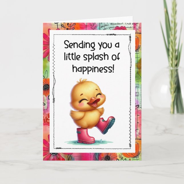 Sending You a Little Splash of Happiness Duck Card (Front)