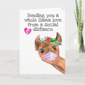 Sending you a Whole Llama Love Social Distance Card