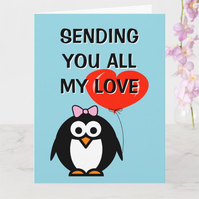 Sending you all my love greeting card (Orchid)