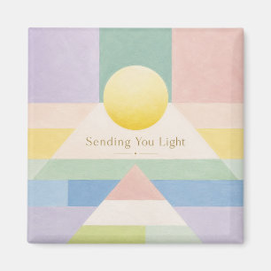 Sending You Light Geometric Pastel Inspiration Magnet