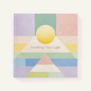 Sending You Light Geometric Pastel Inspiration Notebook