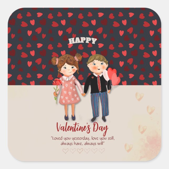 Sending you lots of love Valentine Sticker (Front)