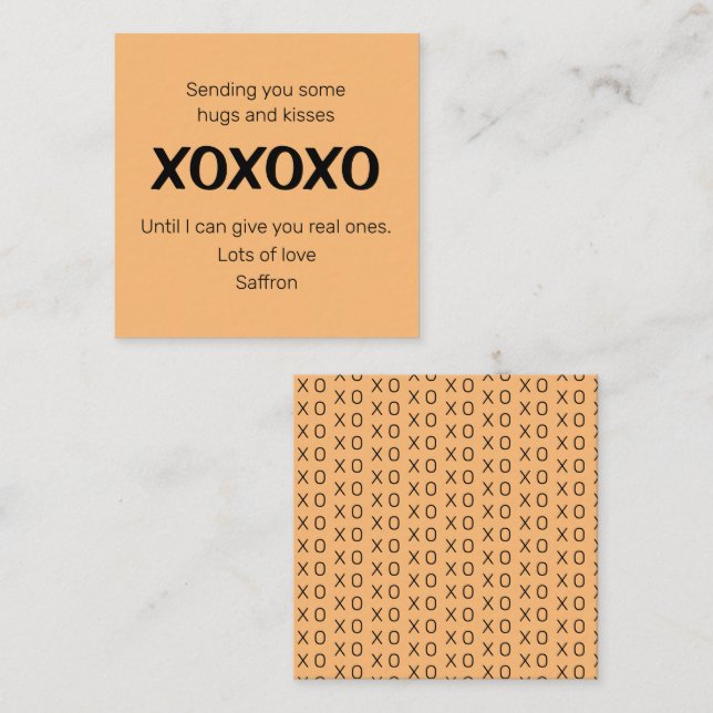 Sending You Some Hugs And Kisses Card (Front/Back)