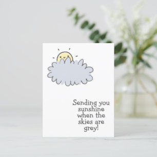 Sending you sunshine - Cute Get Well Postcard