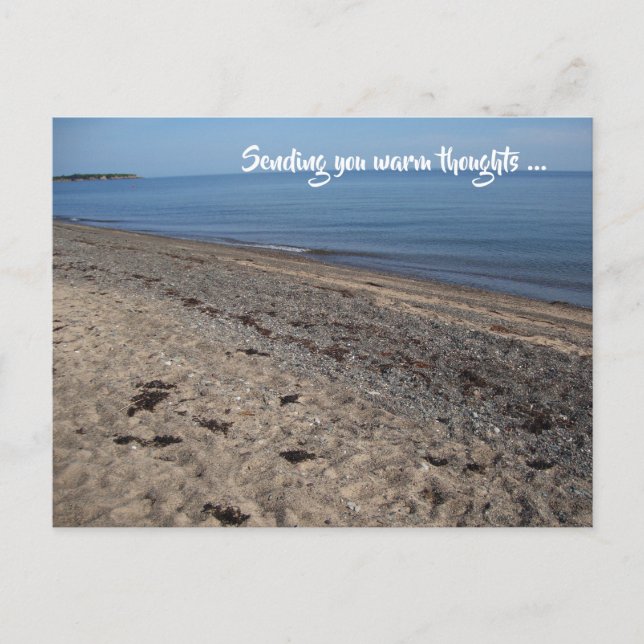 Sending you Warm Thoughts from the Beach Postcard (Front)
