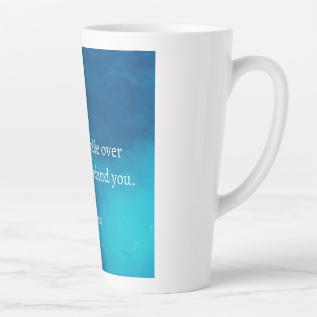 Seneca: Focus Forward, Don't Stumble on Past Latte Mug (Right)