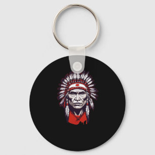 Seneca Indian Chief Sticker1 Keychain