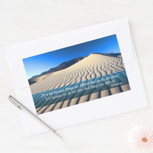 Seneca Inspirational Quote "Dare" Sticker (Envelope)