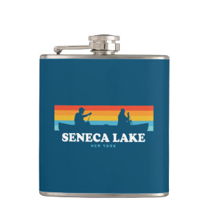 Seneca Lake New York Canoe Hip Flask
