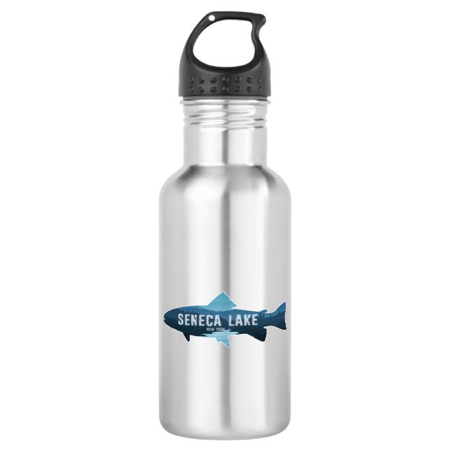 Seneca Lake New York Fish 532 Ml Water Bottle (Front)