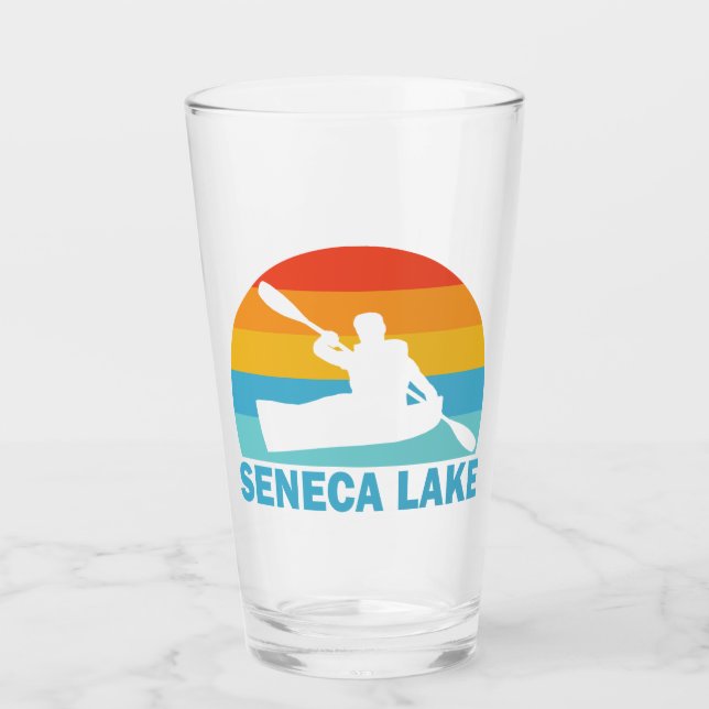 Seneca Lake New York Kayak Glass (Front)