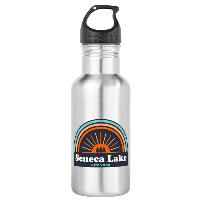 Seneca Lake New York Rainbow 532 Ml Water Bottle (Front)