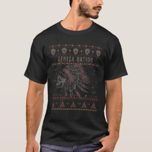 Seneca Nation American Indian Tribe Ugly Christmas T-Shirt