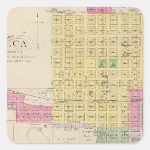 Seneca, Oneida, Goffs, and Baileyville, Kansas Square Sticker
