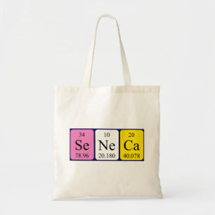 Seneca periodic table name tote bag