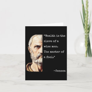 Seneca Philosophy &amp; Stoicism Wisdom Quote, Rom Card