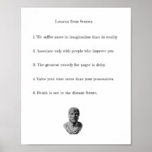  Seneca Poster - Stoic Philosophy Lessons