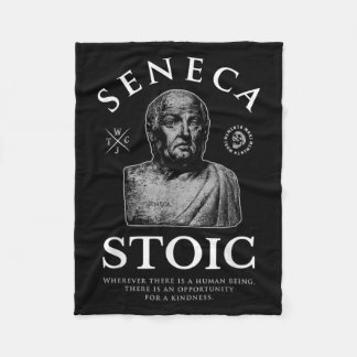 Seneca Quote “opportunity For A Kindness” Stoicism Fleece Blanket