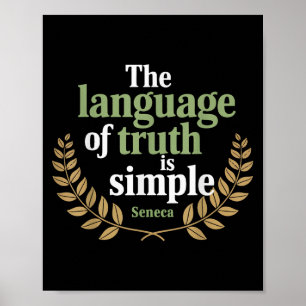 Seneca Quote Stoic Philosophy Wisdom Truth Simplic Poster