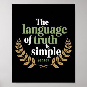 Seneca Quote Stoic Philosophy Wisdom Truth Simplic Poster